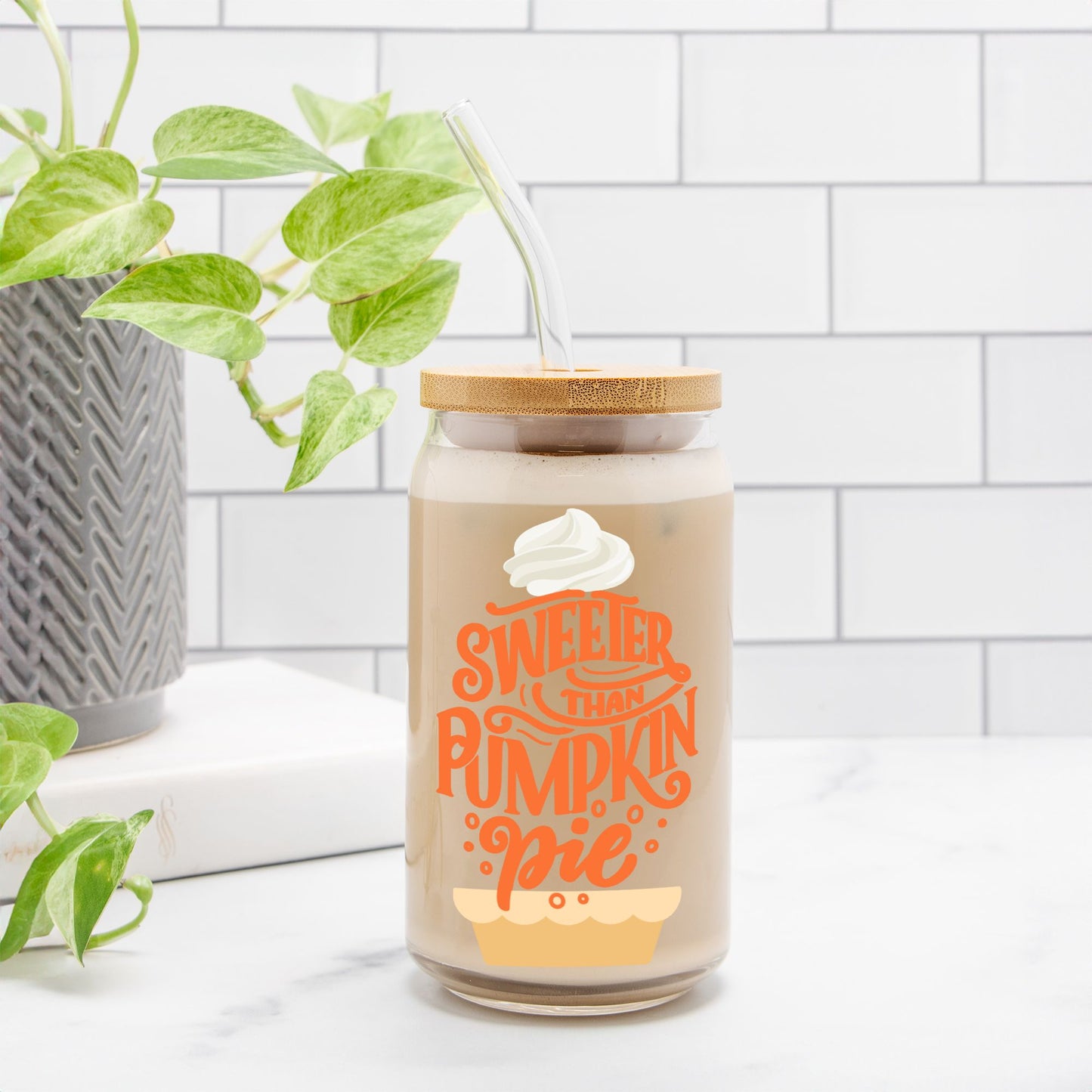 Sweeter than pumpkin pie Iced Coffee Glass Can 16oz