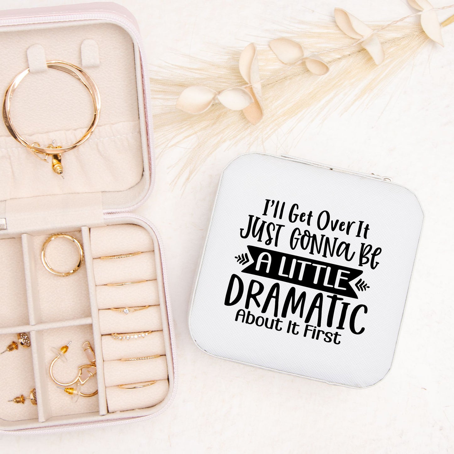 I'll get over it dramatic Jewelry Travel Case