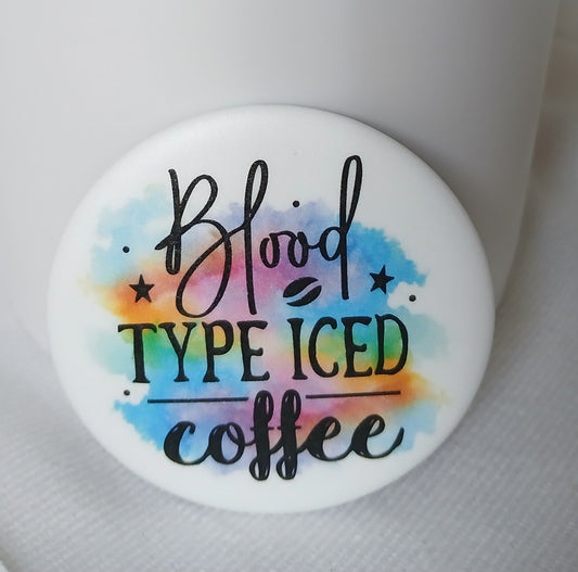 Blood type iced coffee magnet