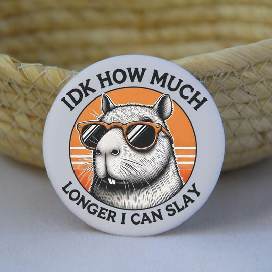 Funny Capybara magnet or button